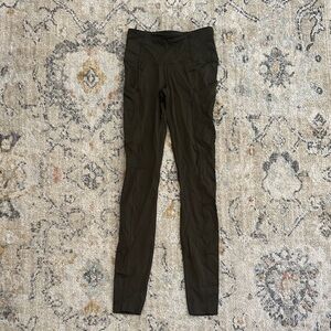 lululemon athletica fast and free army green tight